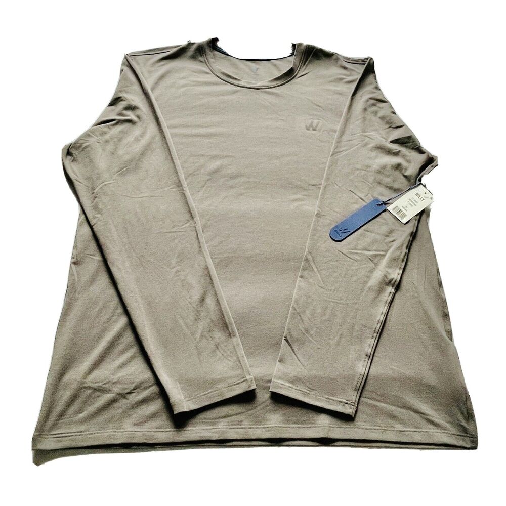 NWT Willy Mendochino 1.2 Standard LS Shirt California USA Logo Gray XL Men